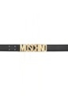 Moschino Black Logo Hardware Belt
