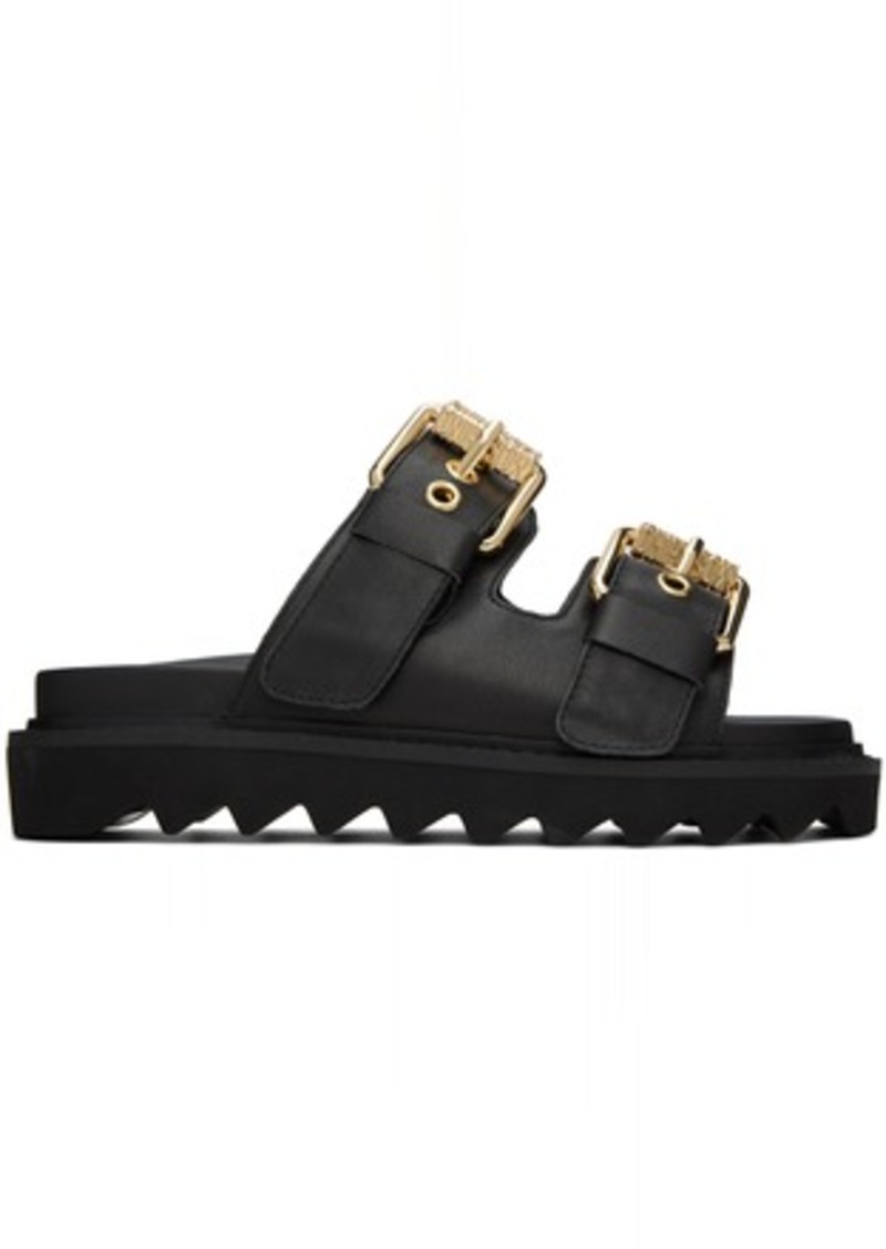 Moschino Black Logo Sandals