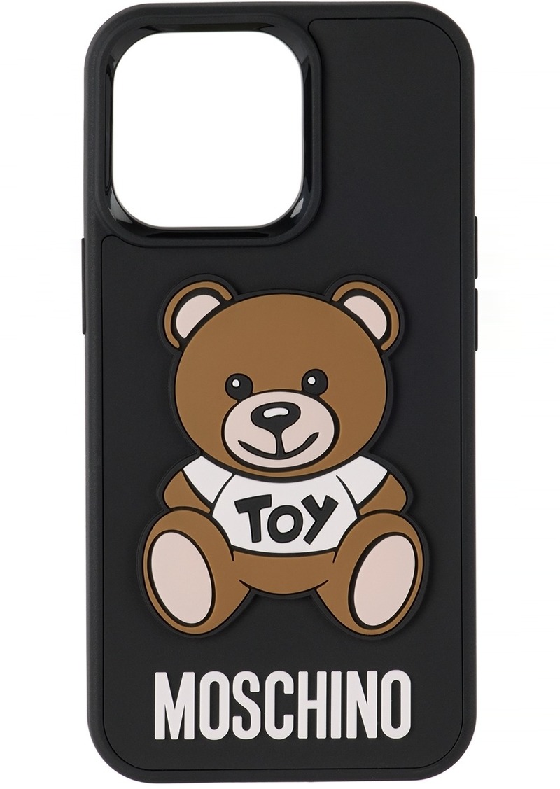 Moschino Black Teddy Bear iPhone 13 Pro Case