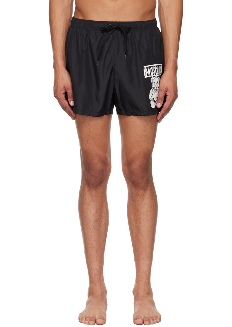 Moschino Black Teddy Bear Swim Shorts