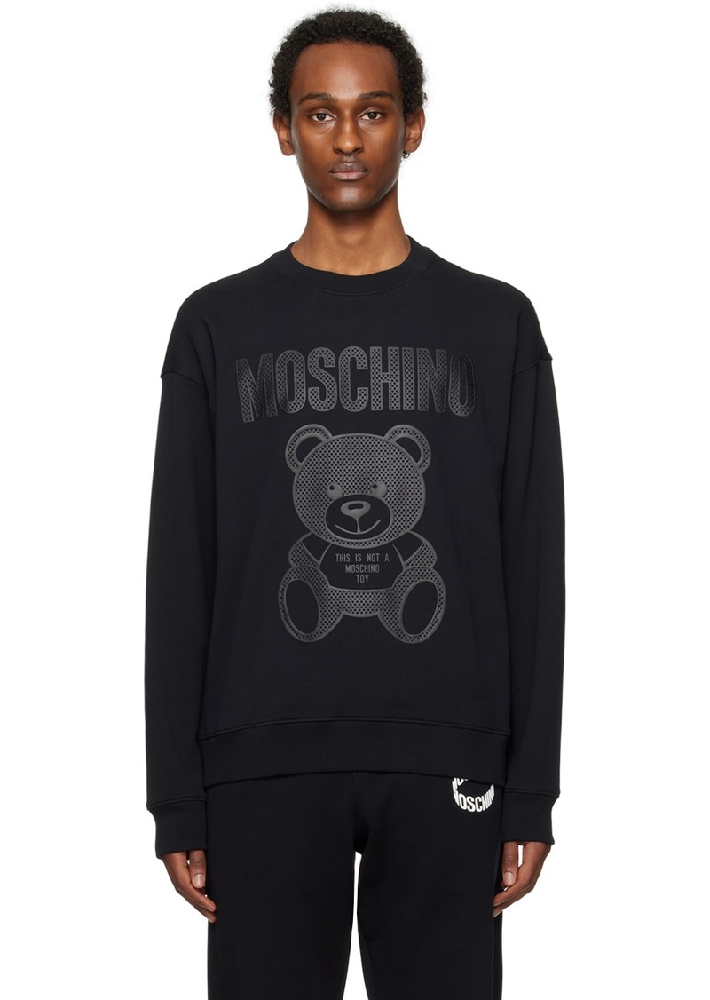 Moschino Black Teddy Mesh Sweatshirt