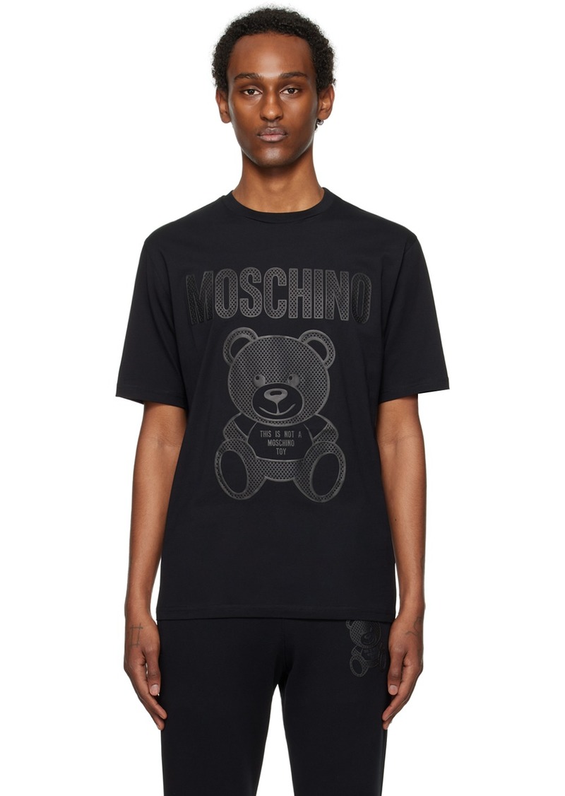 Moschino Black Teddy Mesh T-Shirt
