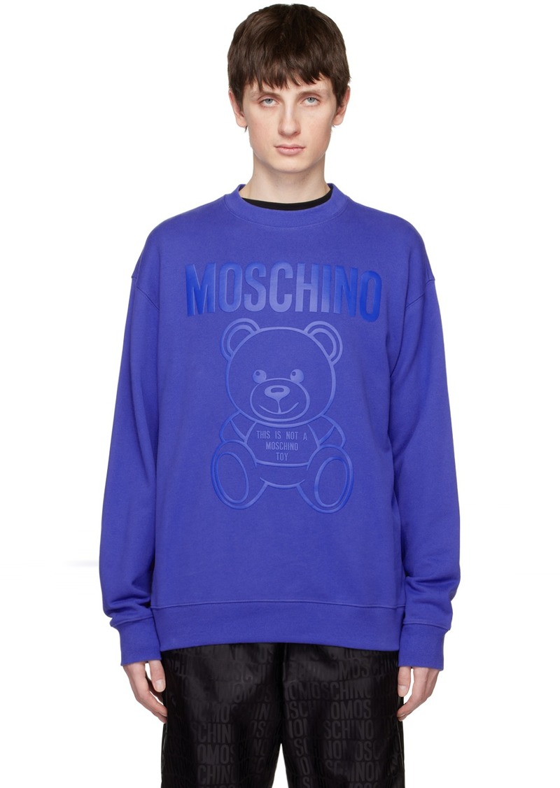 Moschino Blue Teddy Bear Sweatshirt