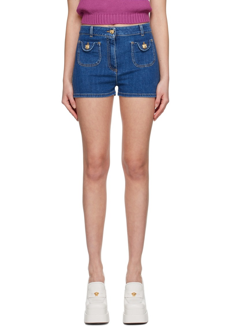 Moschino Blue Teddy Denim Shorts