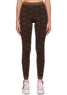 Moschino Brown All Over Leggings