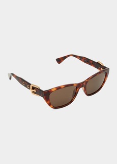 Moschino Buckle Nylon & Plastic Cat-Eye Sunglasses