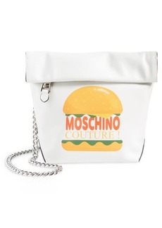 Moschino Burger Leather Shoulder Bag in Fantasy Print White at Nordstrom