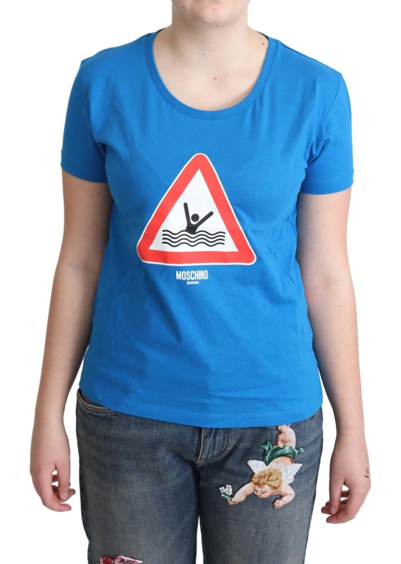 Moschino Cotton Swim Graphic Triangle Women's T-shirt