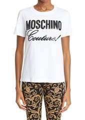 Moschino Couture Logo Organic Cotton Graphic Logo Tee