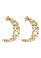 Moschino Crystal Hoop Earrings