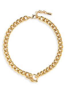Moschino Curb Chain Toggle Necklace