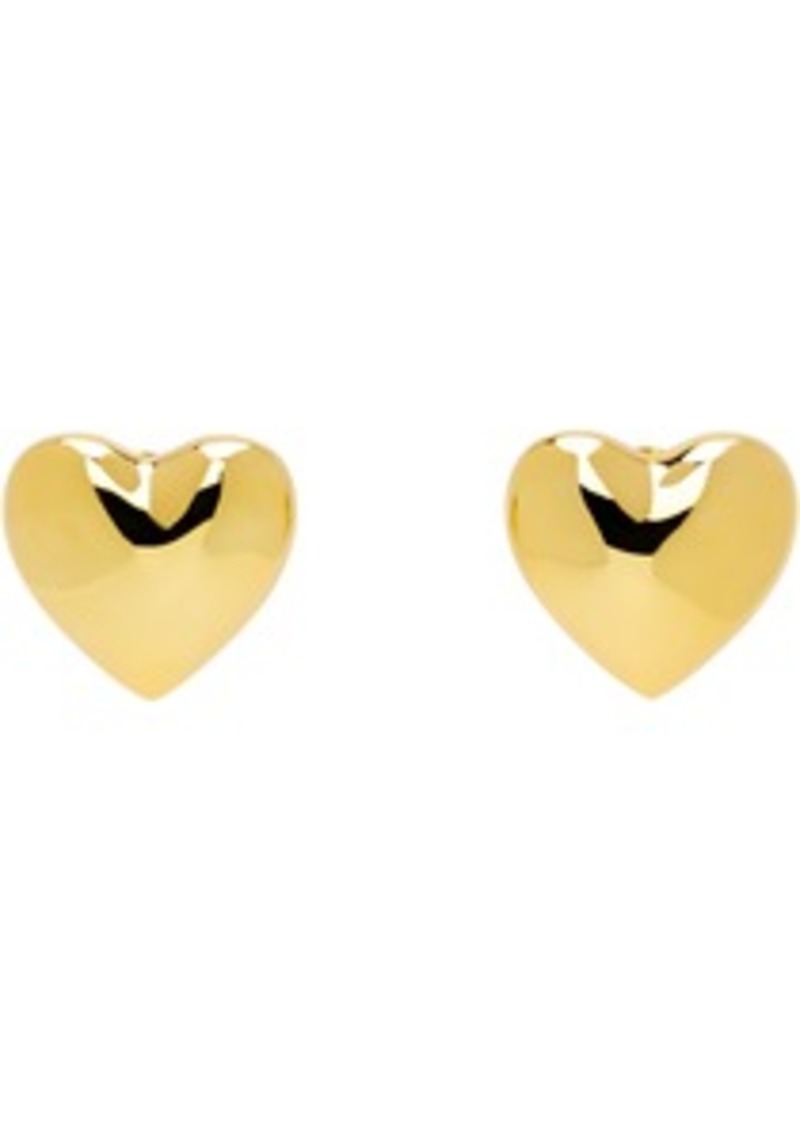 Moschino Gold Heart Clip-On Earrings