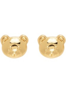 Moschino Gold Small Teddy Bear Earrings