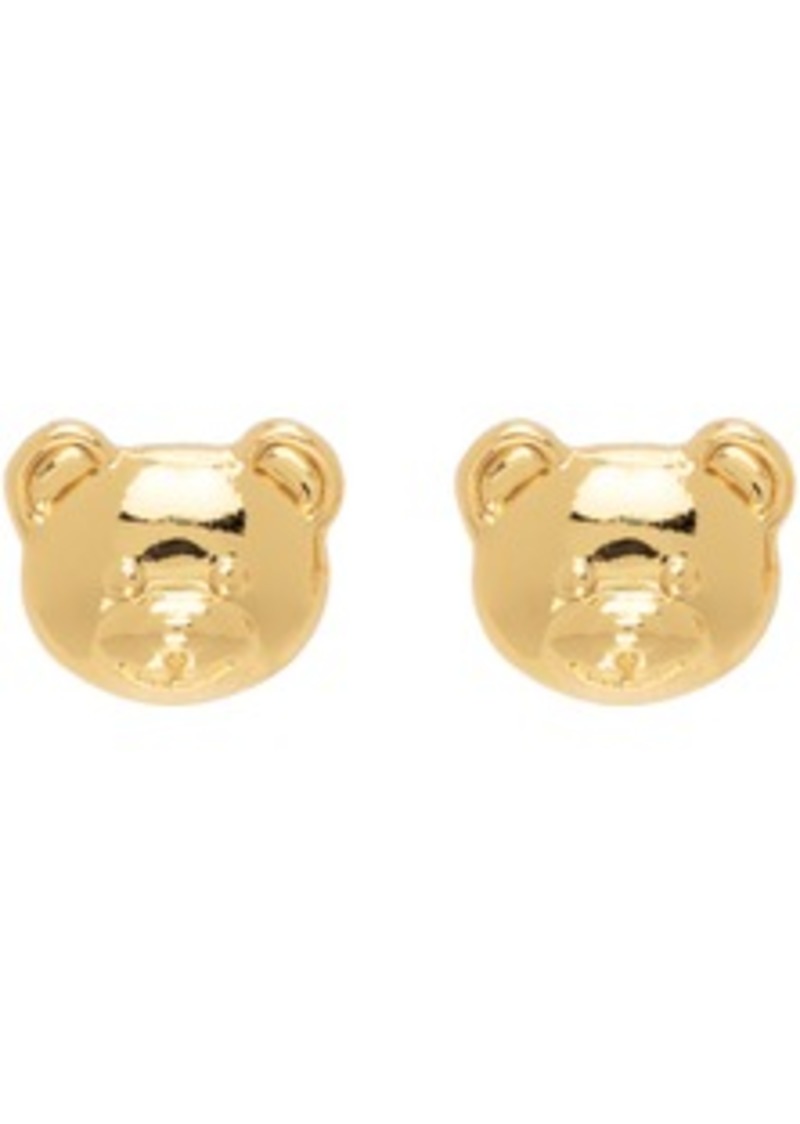 Moschino Gold Small Teddy Bear Earrings