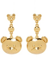Moschino Gold Teddy Bear Drop Earrings