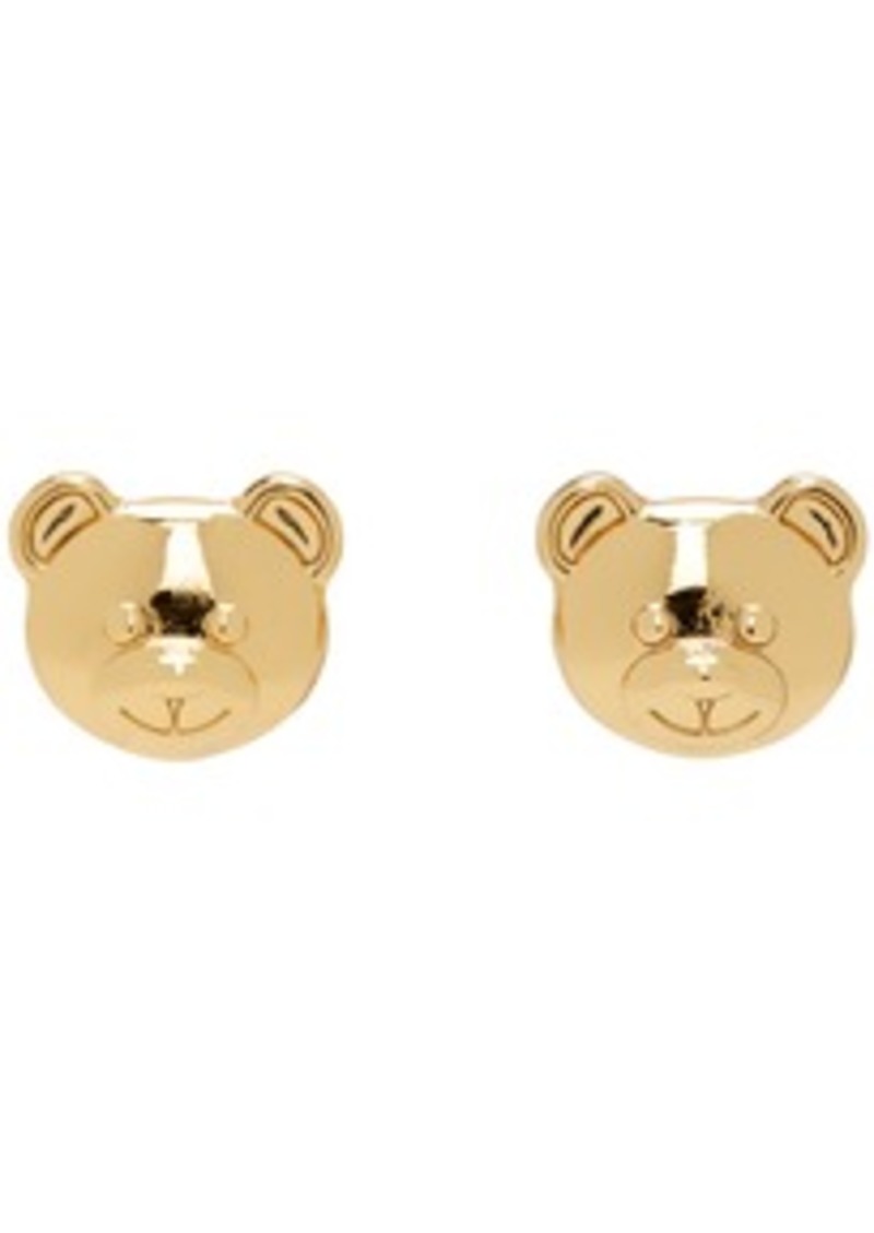 Moschino Gold Teddy Bear Small Earrings