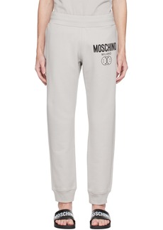 Moschino Gray Printed Lounge Pants