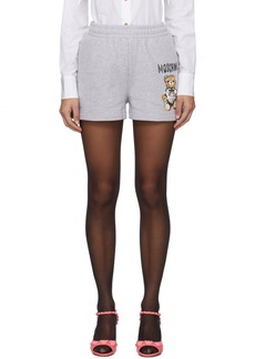 Moschino Gray Printed Shorts