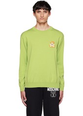Moschino Green Teddy Bear Sweater