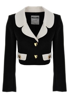 MOSCHINO 'Heart Buttons' cropped jacket