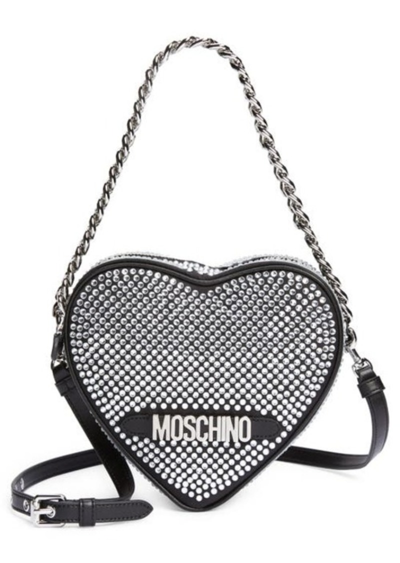 Moschino Heart Crystal Embellished Handbag