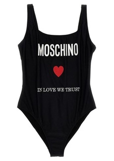 MOSCHINO 'In Love We Trust' one-piece swimsuit