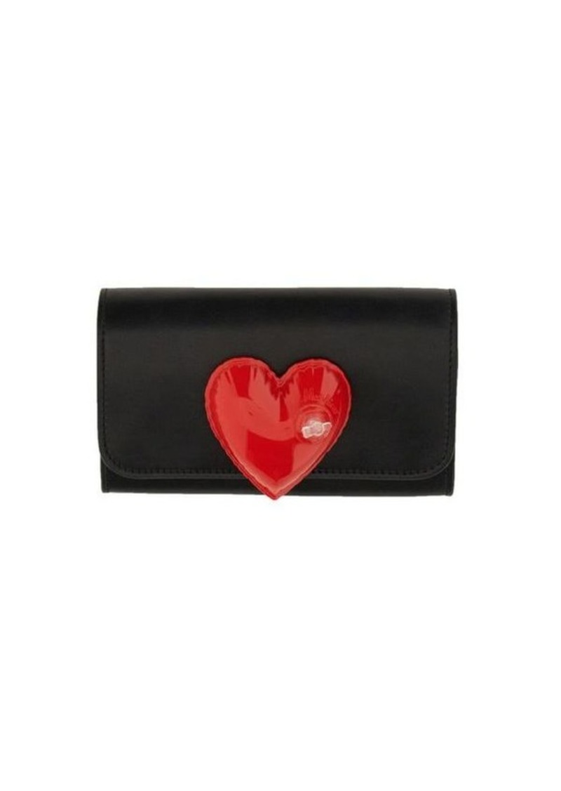 MOSCHINO INFLATABLE HEART CHAIN WALLET