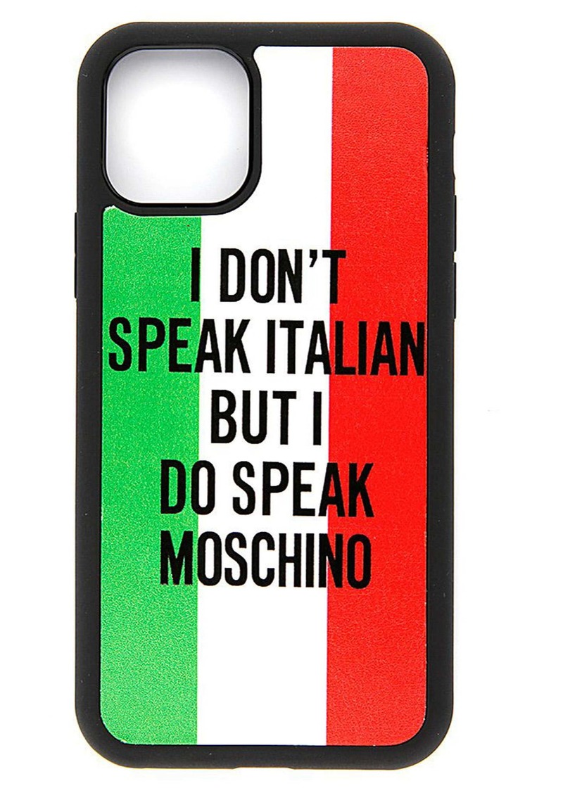 Moschino Moschino Italian Slogan Iphone 11 Pro Max Case Misc Accessories