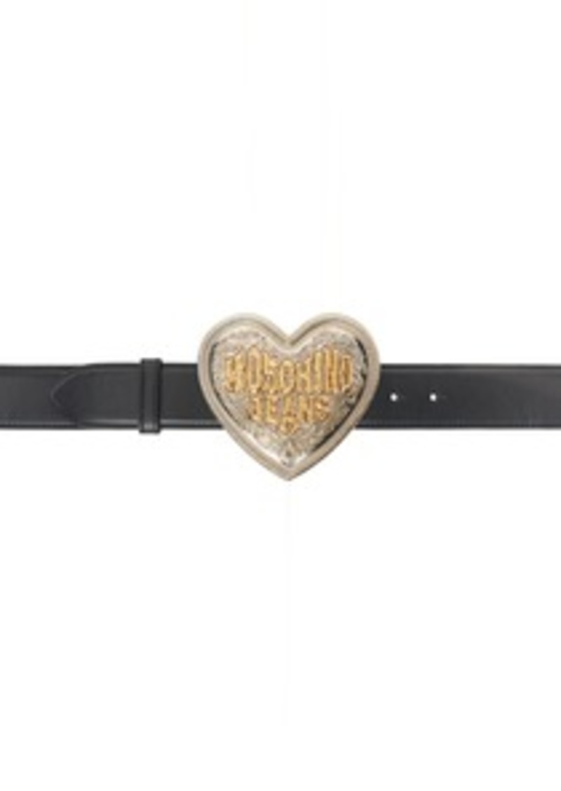 Moschino Jeans Black Heart Belt