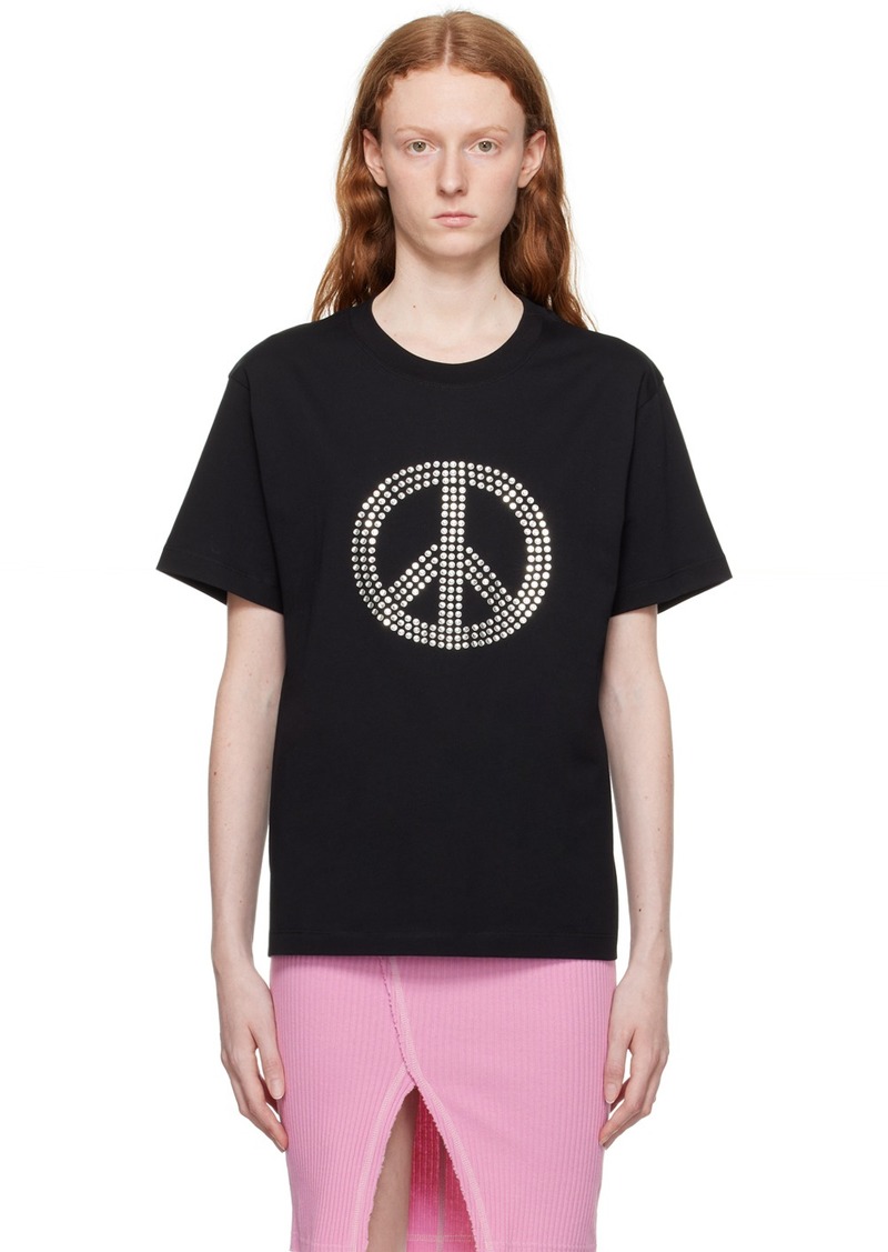 Moschino Jeans Black 'Peace' T-Shirt