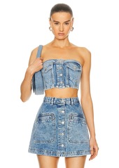 Moschino Jeans Blue Recycled Denim Top