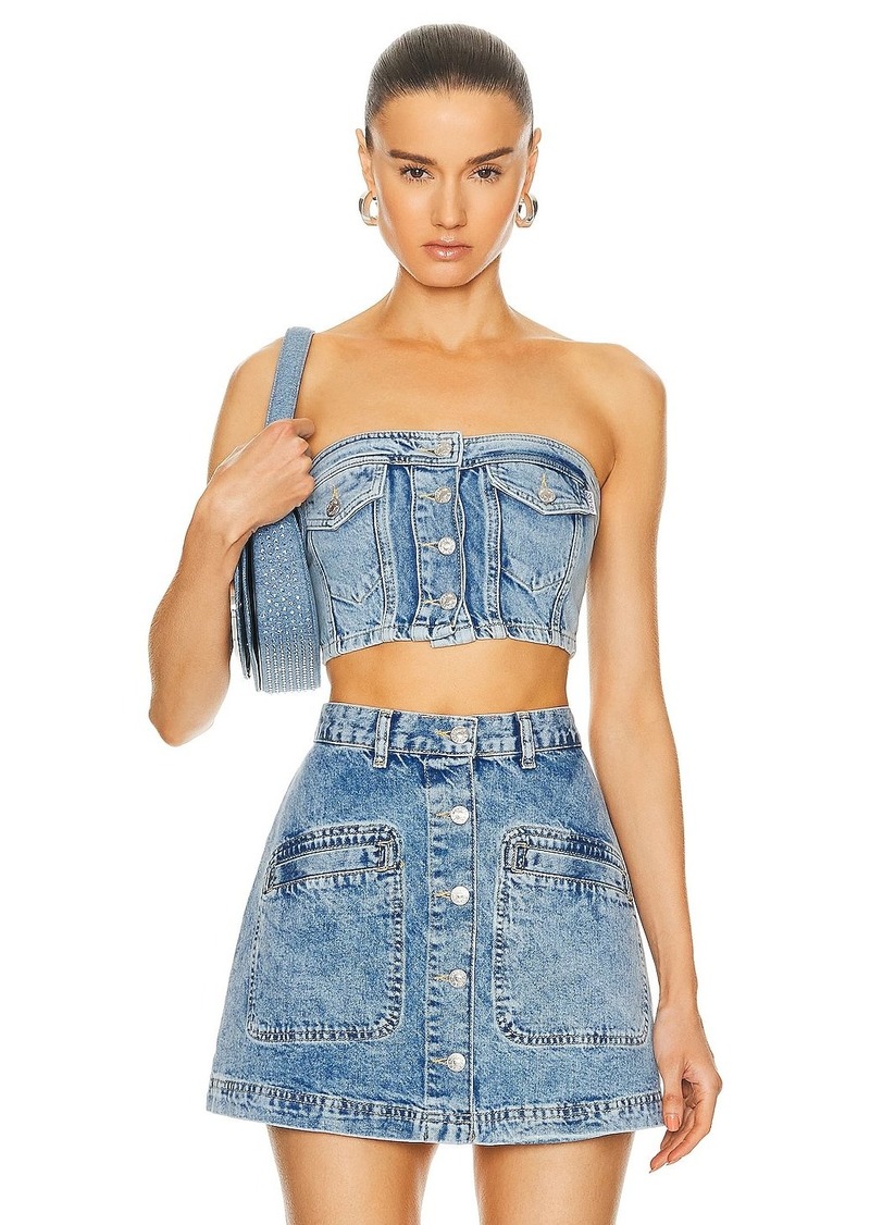 Moschino Jeans Blue Recycled Denim Top