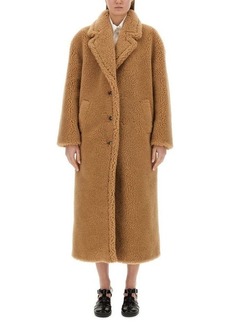 MOSCHINO JEANS FURRY EFFECT COAT