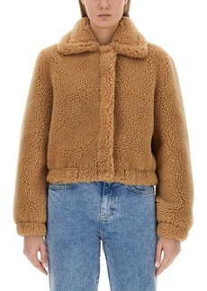 MOSCHINO JEANS FURRY EFFECT JACKET