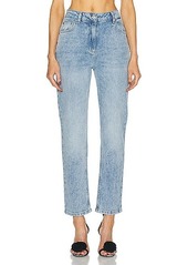 Moschino Jeans High Rise Straight Leg Pant
