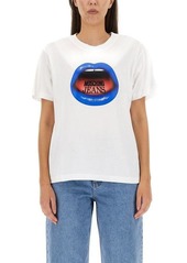 MOSCHINO JEANS MOUTH PRINT T-SHIRT