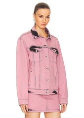 Moschino Jeans Overdyed Denim Jacket