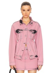 Moschino Jeans Overdyed Denim Jacket