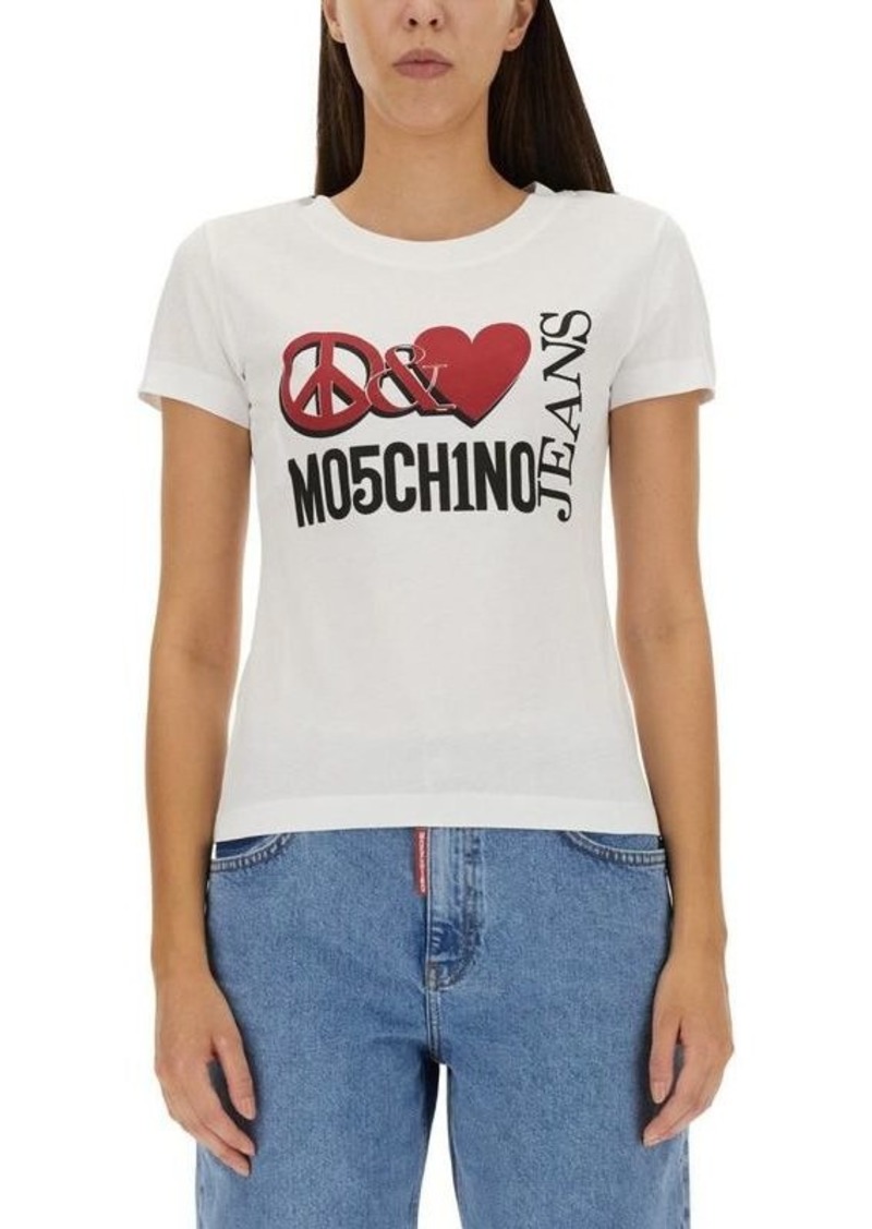 MOSCHINO JEANS PEACE & LOVE T-SHIRT