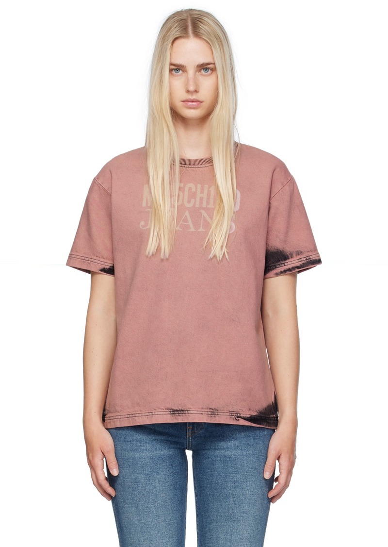 Moschino Jeans Pink Bleached T-Shirt