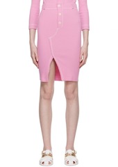 Moschino Jeans Pink Vented Midi Skirt