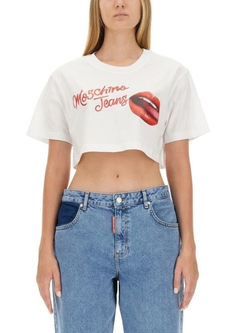 MOSCHINO JEANS T-SHIRT WITH LOGO