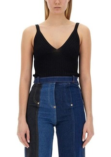 MOSCHINO JEANS V-NECK TOP