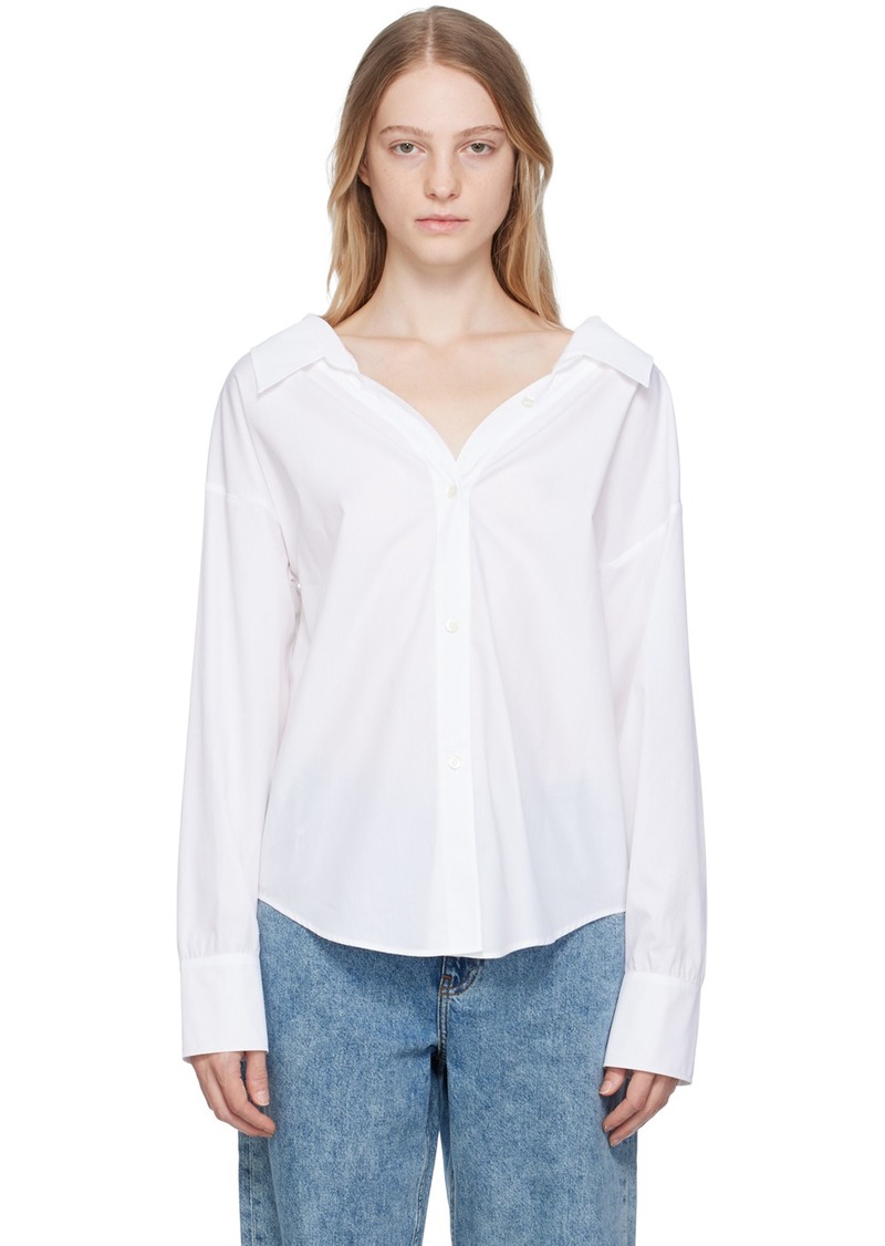 Moschino Jeans White Button-Down Shirt