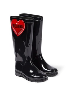 Moschino Kids Appliqué rain boots