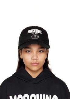 Moschino Kids Black Double Smiley Cap