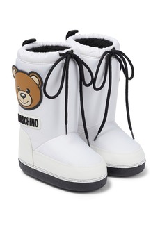 Moschino Kids Faux shearling-lined ski boots