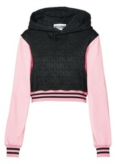 MOSCHINO LOGO CROP SWEATSHIRT