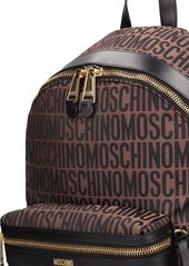 Moschino Logo Nylon Jacquard Backpack