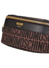 Moschino Logo Nylon Jacquard Belt Bag